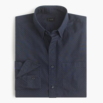 J.Crew Slim secret wash shirt in twill dot