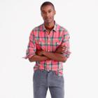 J.Crew Midweight flannel shirt in lodge orange plaid