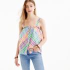 J.Crew Button-front top in rainbow gingham