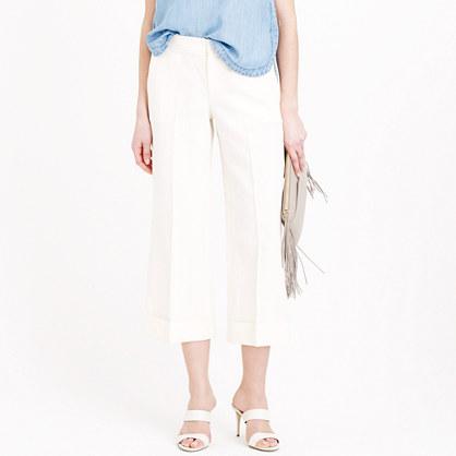 J.Crew Collection cropped cotton-linen trouser