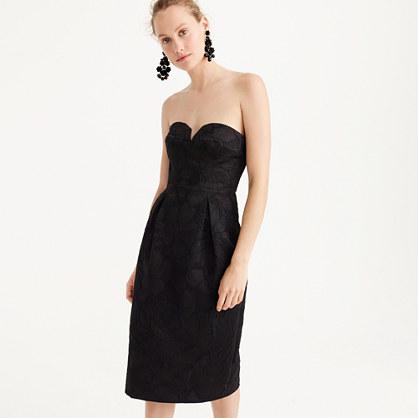 J.Crew Strapless dress in embossed floral