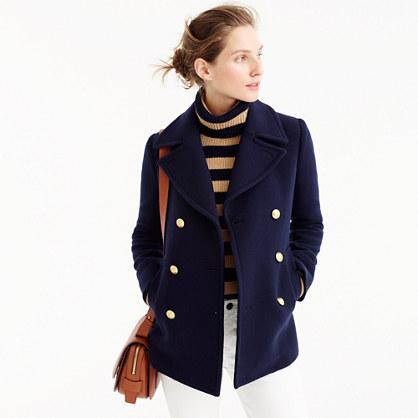 J.Crew Majesty peacoat in stadium cloth
