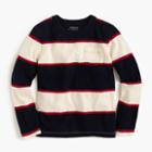 J.Crew Boys' long-sleeve rugby-stripe pocket T-shirt