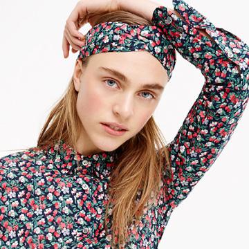 J.Crew Soft twist headband in Liberty&reg; Sarah print