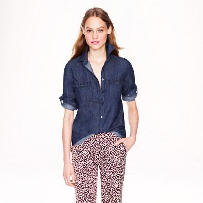 J.Crew Keeper chambray shirt in dark rinse
