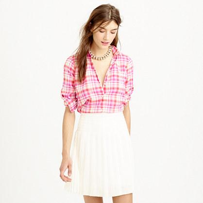 J.Crew Boy shirt in pink crinkle plaid