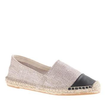 J.Crew Shimmer cap toe espadrilles