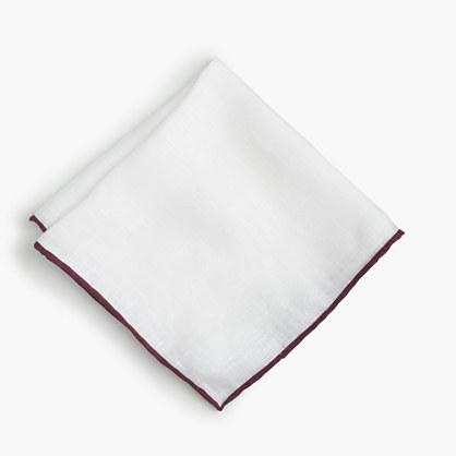 J.Crew Tipped linen pocket square