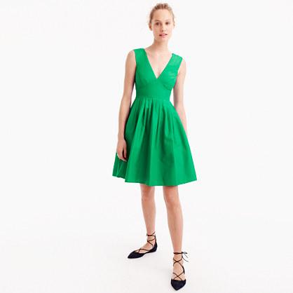 J.Crew V-neck A-line dress in faille
