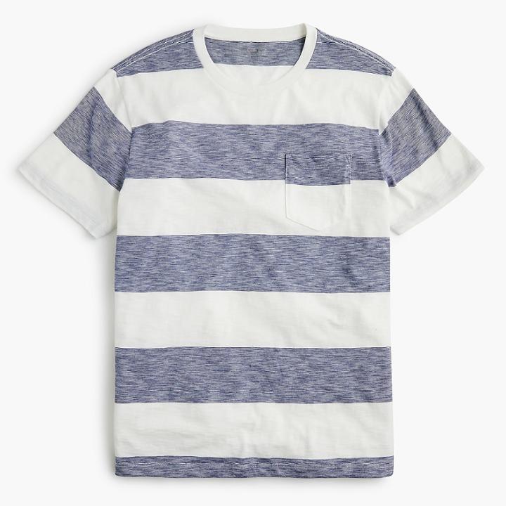 J.Crew Slub cotton T-shirt in ivory stripe