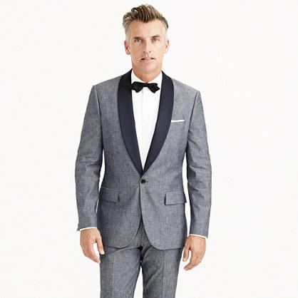 J.Crew Ludlow tuxedo jacket in Japanese chambray