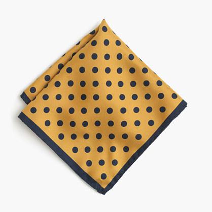 J.Crew English silk pocket square in polka dot