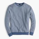 J.Crew Cotton crewneck sweater in striped garter stitch