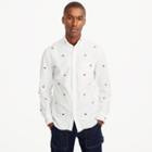 J.Crew Slim American Pima cotton oxford shirt with embroidered rabbits