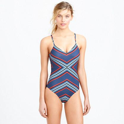 J.Crew Classic chevron one-piece swimsuit