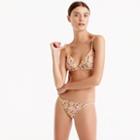 J.Crew French cross-back bikini top in lemon print