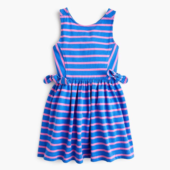 J.Crew Girls' cross-back dress in stripes