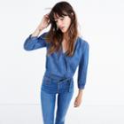 J.Crew Madewell denim wrap top