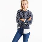 J.Crew Textured polka dot raglan sweatshirt