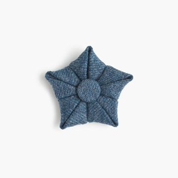 J.Crew Paul Feig J.Crew for blue wool flower lapel pin