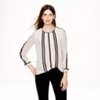 J.Crew Petite lace-trim swiss-dot top