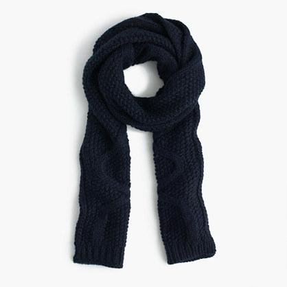 J.Crew Cable scarf in Italian wool blend