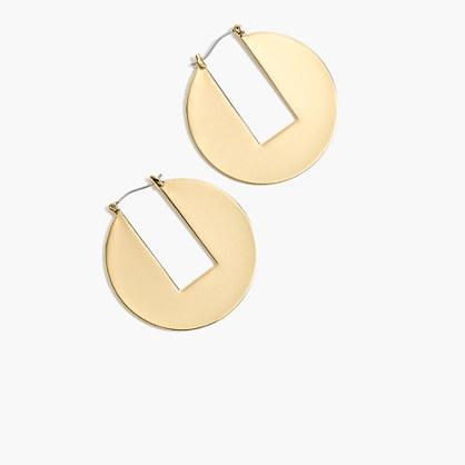 J.Crew Cut-out disc earrings
