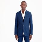 J.Crew Ludlow unstructured suit jacket in blue cotton-linen