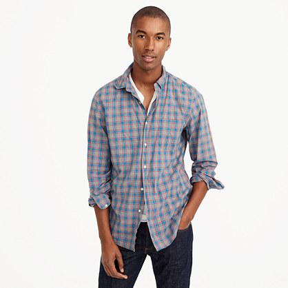 J.Crew Heather poplin shirt in red and blue check