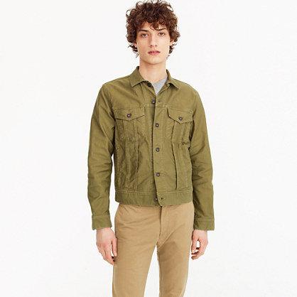J.Crew Garment-dyed trucker jacket