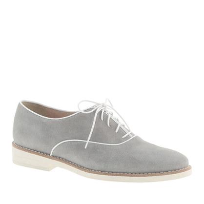 J.Crew Piped suede loafers