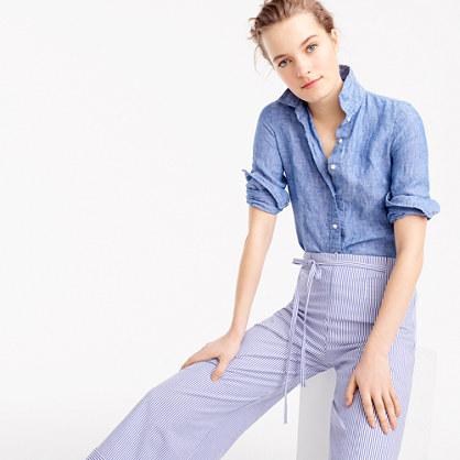 J.Crew Tall perfect shirt in cross-dyed Irish linen