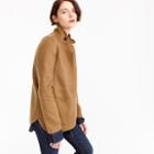 J.Crew Collection double-faced cashmere funnel neck popover jacket