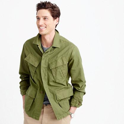 J.Crew Wallace & Barnes Irish linen-cotton military shirt