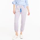 J.Crew Striped tassel-tie pant