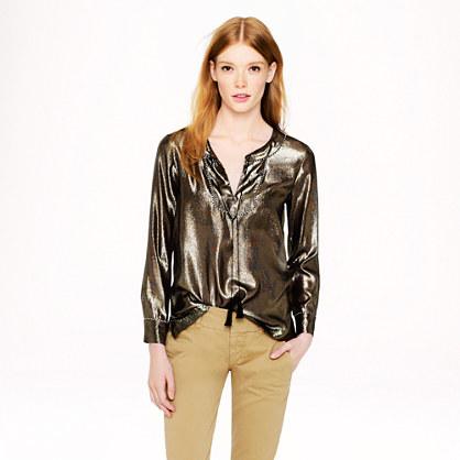 J.Crew Silk metallic tunic