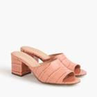 J.Crew All-day mule (60mm) in croc-embossed leather