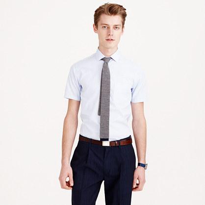 J.Crew Ludlow short-sleeve shirt in pale blue stripe