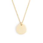 J.Crew 14k gold circle charm necklace with 20 1/2" chain
