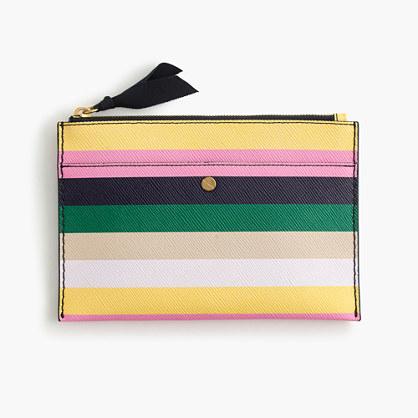 J.Crew Medium pouch in stripe