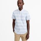 J.Crew Short-sleeve popover shirt in blue stripe