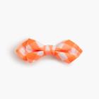J.Crew Boys' cotton bow tie in neon orange gingham