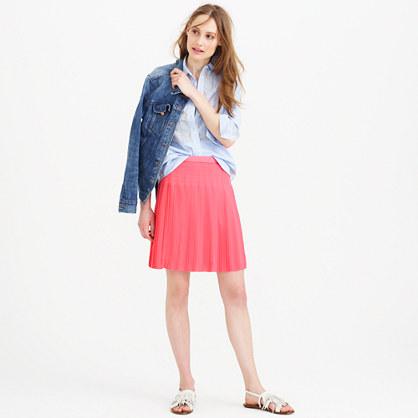 J.Crew Stitched-down pleated mini skirt