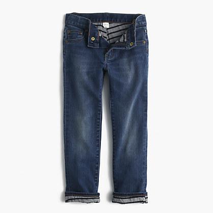 J.Crew Boys' jersey-lined cozy jean in Tyner wash