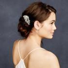 J.Crew Spiky floral crystal comb