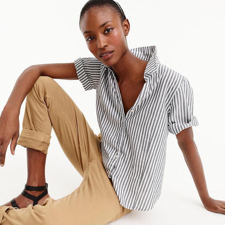 J.Crew Short-sleeve button-up shirt in stripe