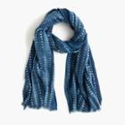 J.Crew Cotton scarf in indigo print
