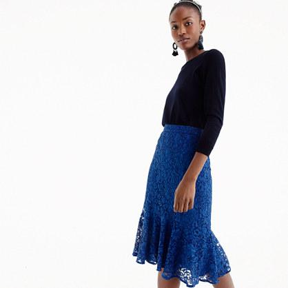 J.Crew Lace trumpet skirt