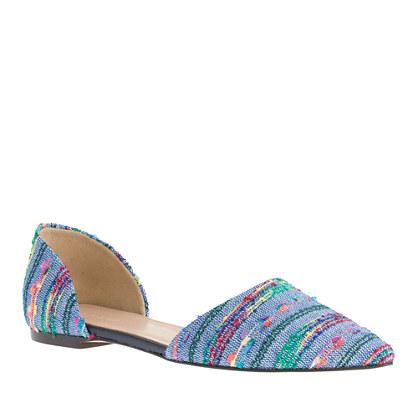J.Crew Fabric d'Orsay flats