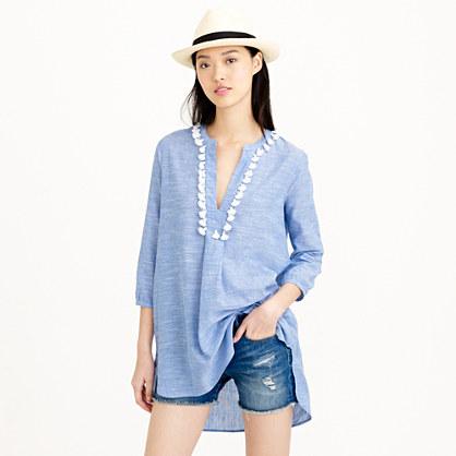 J.Crew Pom-pom beach tunic